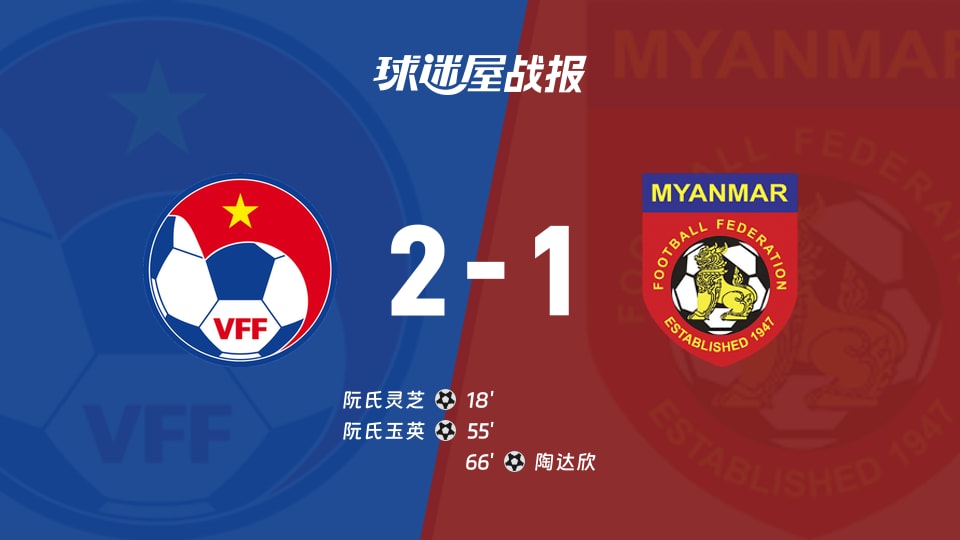 【U17女亚洲杯小组赛第3轮】越南女足U17vs缅甸女足U17比赛结果：越南女足U17(2-1)缅甸女足U17比分战报(2026年05月07日)